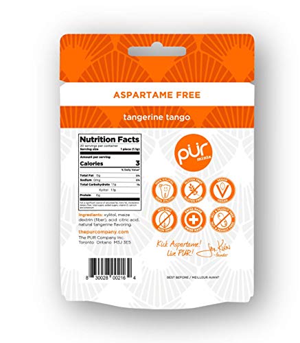 PUR Mints | Sugar Free Mints | 100% Xylitol | Vegan, Aspartame Free, Gluten Free & Diabetic Friendly | Natural Tangerine Tango Flavored Mints, 50 Pieces (Pack of 1) - Image 5