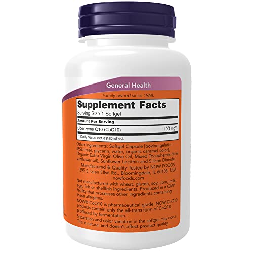 NOW Supplements, CoQ10 (Coenzyme Q10) 100 mg, Pharmaceutical Grade, Cardiovascular Health*, 150 Softgels - Image 7