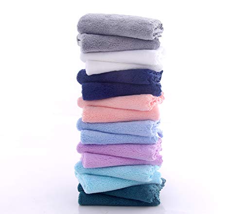 16 Pack Baby Washcloths - Luxury Multicolor Coral Fleece - Extra Absorbent and Soft Wash Clothes for Newborns, Infants and Toddlers - Suitable for Sensitive Skin and New Born - Baby Shower - Image 4