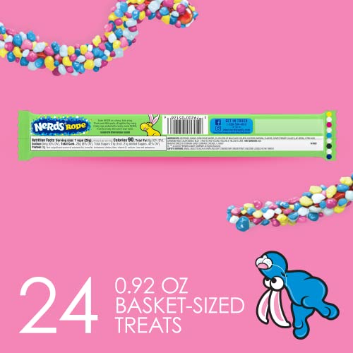 Nerds Rope Easter Candy | Single Serving Easter Candy Individually Wrapped | Full Size Candy for Easter Basket | Crunchy Chewy Gummy Candy Rope | 0.92 oz (Pack of 24) - Image 2