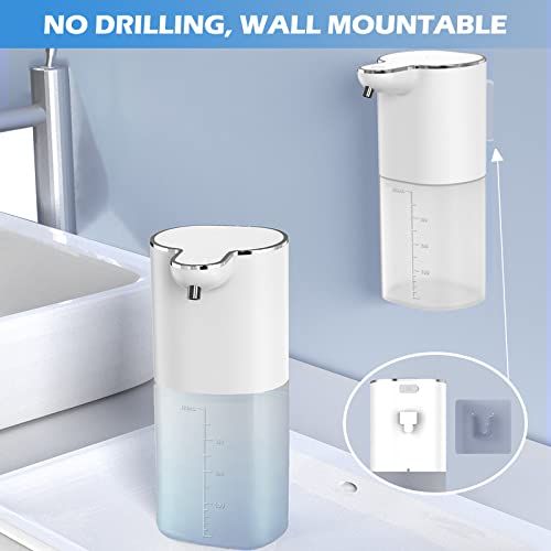 Josnown Automatic Liquid Soap Dispenser, 13.5oz/400ML Wall Mount Soap Dispenser, USB Rechargeable, Touchless Hand & Dish Soap Dispenser Waterproof Pump for Bathroom, Kitchen - Image 3