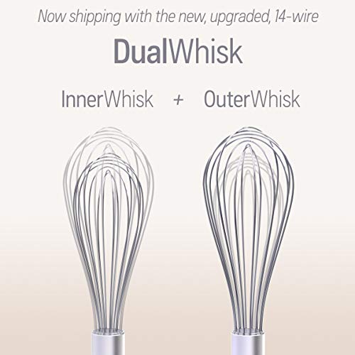 Whisk Wiper - Wipe a Whisk Easily - Multipurpose Kitchen Tool Made In USA - Includes 11" Stainless-Steel Whisk - Cool Baking Gadget, A Great Gift For Men & Women (2pc Whisk Wiper Set, Clear) - Image 3