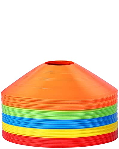 25 Pcs Pro Disc Cones - Training Cones Agility Soccer Cones with Carry Bag for Training, Soccer, Football, Basketball,Kids and Other Sports and Games(5 Colors) - Image 7