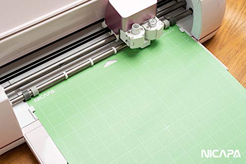 Nicapa 12x12 inch Standard Grip Cutting Mat for Cricut Maker 3/Maker/Explore 3/Air 2/Air/One (3 Pack) Standard Adhesive Sticky Green Quilting Replacement Cut Mats - Image 5