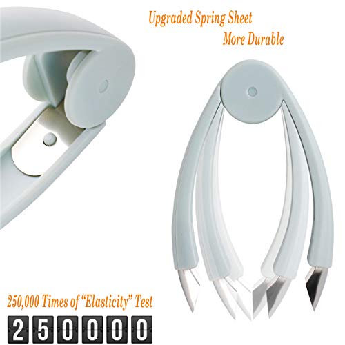 Strawberry Huller Stem Remover Tomato Corer Potato Pineapple Carrot Cutter Tool Kitchen Gadget Tweezers Peeler Utensil Clip for Fruit and Vegetable (Blue) - Image 6