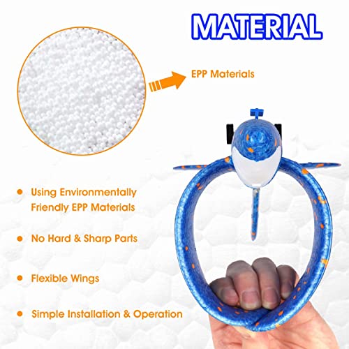 3 Pack Airplane Launcher Toy, 12.6" Foam Glider Led Plane, 2 Flight Mode Catapult Plane for Kids Outdoor Sport Flying Toys Gifts for 4 5 6 7 8 9 10 12 Year Old Boys Girls - Image 7