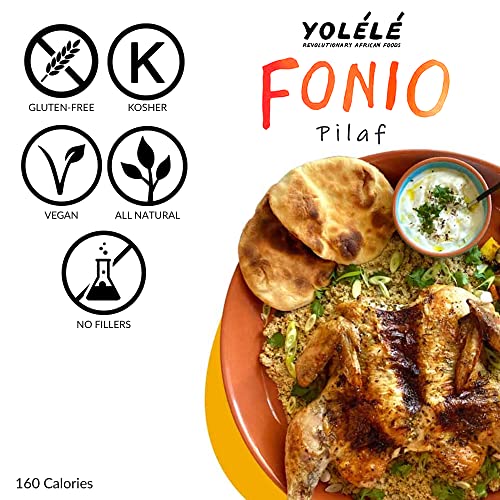 Yolélé Fonio Grain Pilaf Mix African Supergrain Ancient Grains Organic Gluten-Free Non GMO Vegan Protein Fiber Super Food Paleo-Friendly Rice Alternative, Yassa Onion, Lime, and Chili 2-Pack - Image 6
