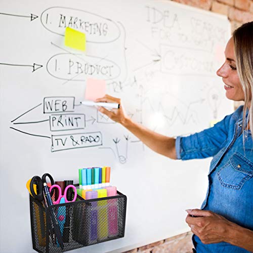 VICNOVA Magnetic Pencil Holder, Metal Strong Magnet Pen Cup Magnetic Marker Storage Basket Organizer to Hold Whiteboard Refrigerator Fridge Locker Accessories Teacher Must Haves Classroom Supplies - Image 2