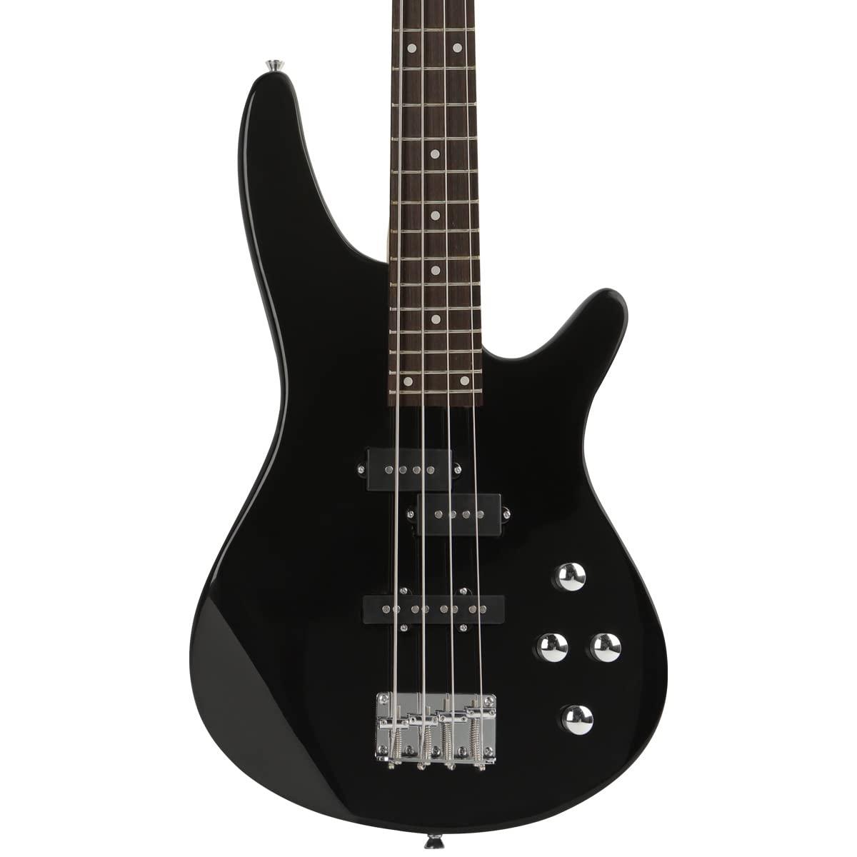 Electric Bass Guitar 4 Strings Full Size P Bass Beginner Kit Black for Starter with Gig Bag, Guitar Strap, and Guitar Cable (Black) - Image 7
