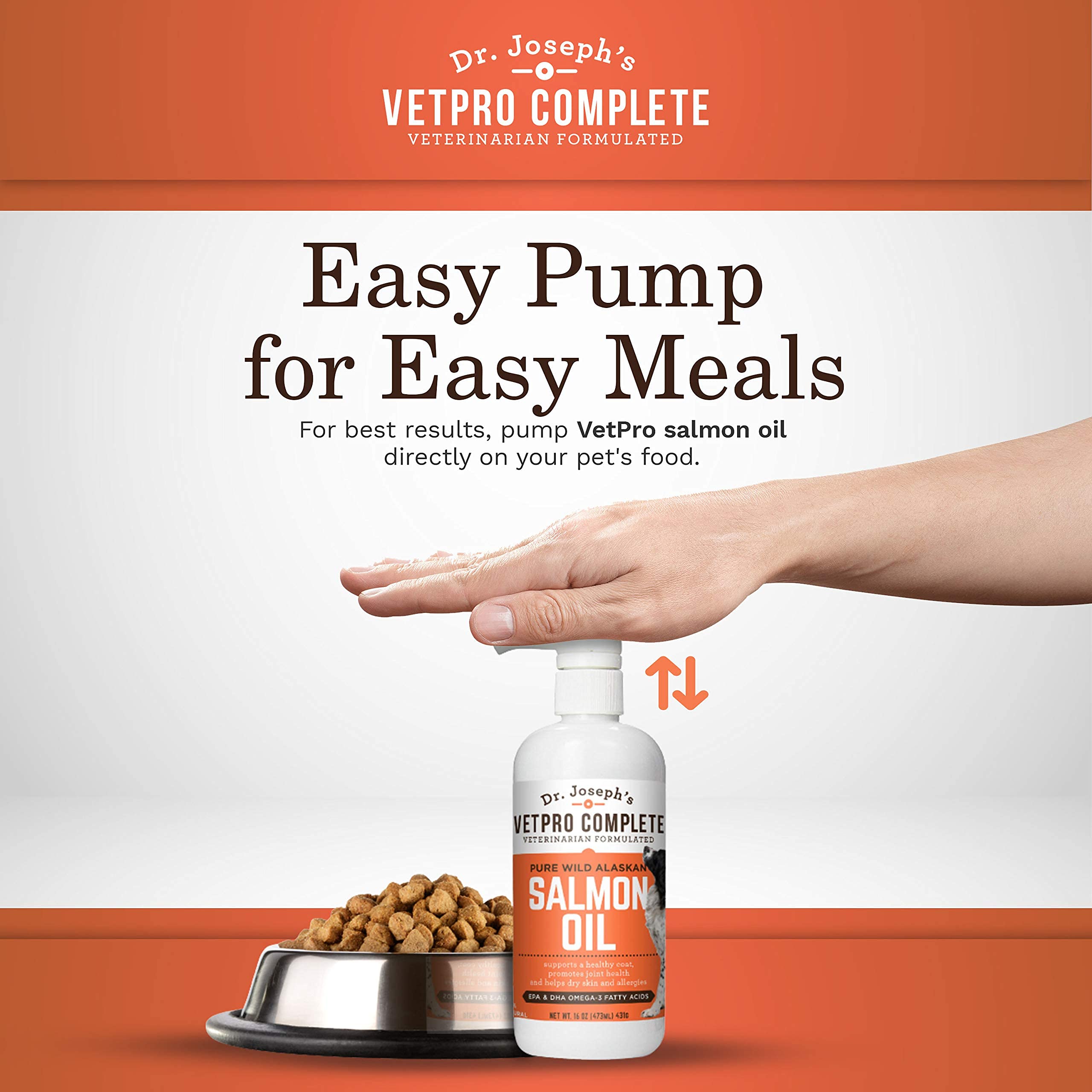 100% Pure Wild Alaskan Salmon Oil for Dog & Cat Food - Large 16 oz - Omega 3 & 6 Liquid Fish Oil Supplement - Supports Healthy Coat & Joints - Helps Dry Skin & Allergies - Image 3