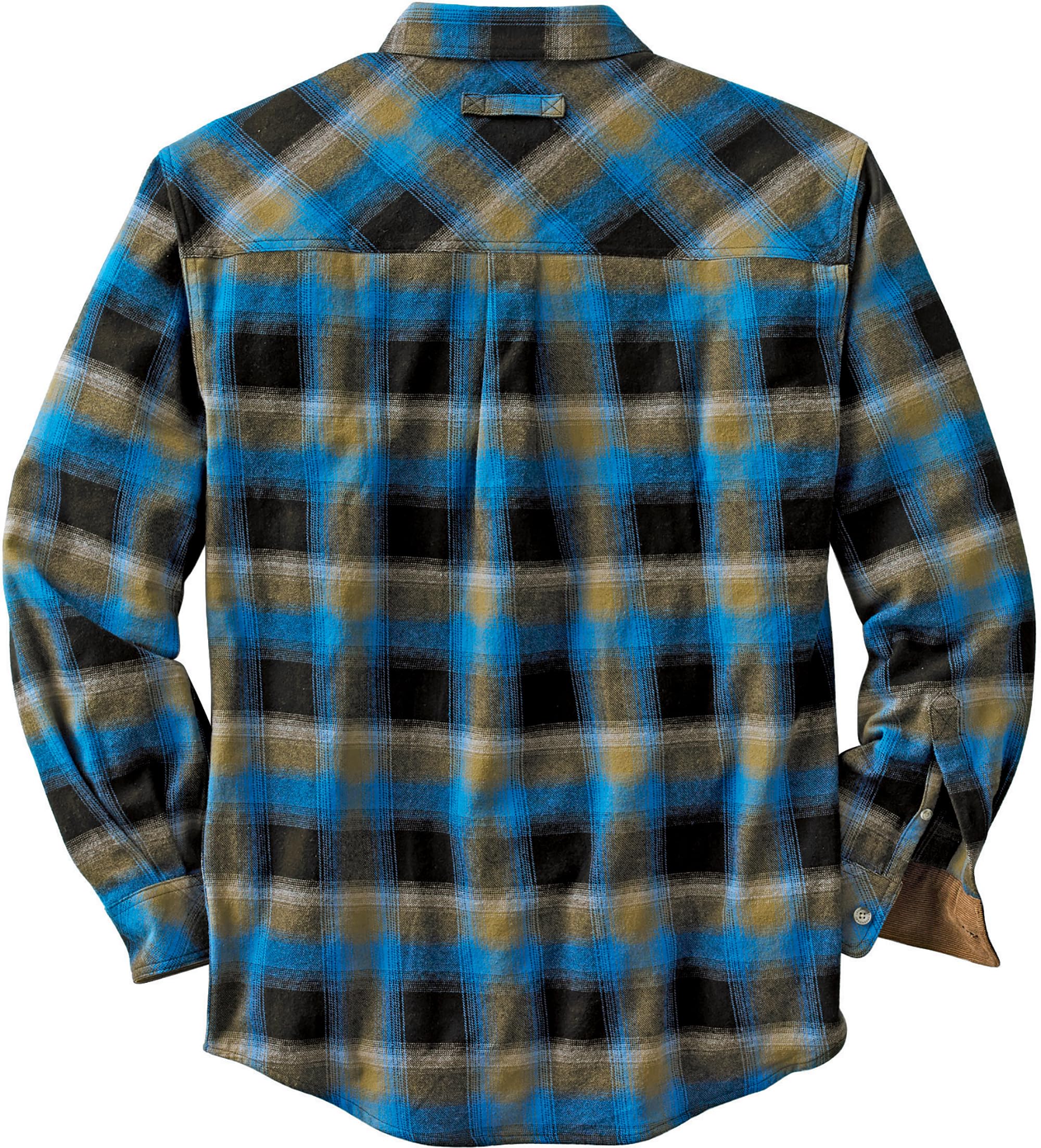 Legendary Whitetails Men's Buck Buck Camp Flannel Shirt, Long Sleeve Plaid Button Down Casual Shirt for Men, with Corduroy Cuffs, Fall & Winter Clothing, Cobalt Plaid, X-Large - Image 6